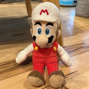 Super Mario Bros White Mario Character Plush 10" Stuffed Toy Nintendo 2017